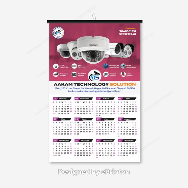 Yearly Calendar 2026 (Single Sheet) - Image 2